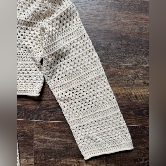 NWT 101 SINCERELY JULES CROCHET 2 PIECE Pants Top Sweater Outfit M - Picture 4 of 7